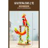 DK 6015 VẸT NHÀO LỘN MÀU ĐỎ bộ đồ chơi xếp lắp ráp ghép mô hình PARROT FLOWER FRAME 636 khối