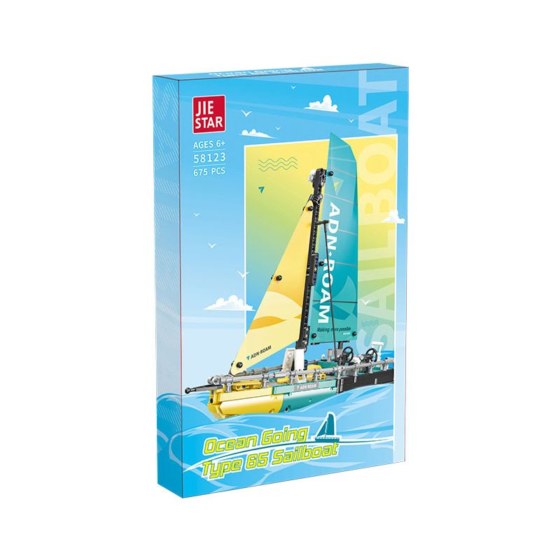JIESTAR 58123 THUYỀN BUỒM ĐẠI DƯƠNG 65 bộ đồ chơi xếp lắp ráp ghép mô hình Technic OCEAN GOING TYPE 65 SAILBOAT Kỹ Thuật Công Nghệ Cao Mô Hình Phương Tiện 675 khối