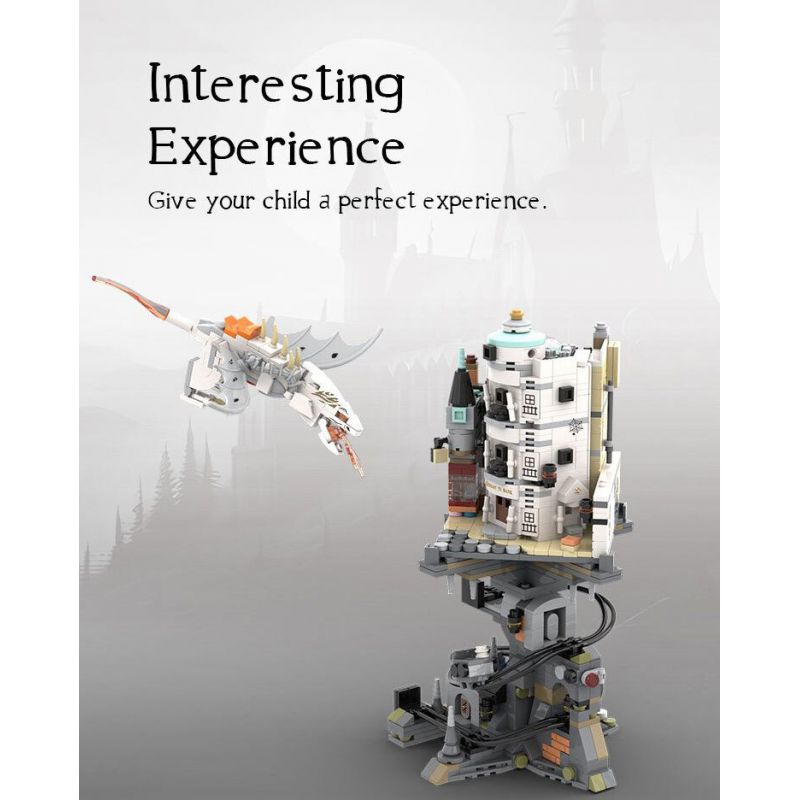 SMALL ANGLE JD026 NGÂN HÀNG PHÙ THỦY MINI GRINGOTTS bộ đồ chơi xếp lắp ráp ghép mô hình Harry Potter ACADEMY MAGIC GHOST CASTLE Chú Bé Phù Thủy 1056 khối