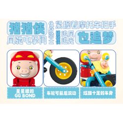 JAKI JK6835 6835 ĐỘI XE DỄ THƯƠNG PIGMAN ĐUỔI MÁY LỢN bộ đồ chơi xếp lắp ráp ghép mô hình Movie & Game MOTORCYCLE GG BOND Phim Và Trò Chơi