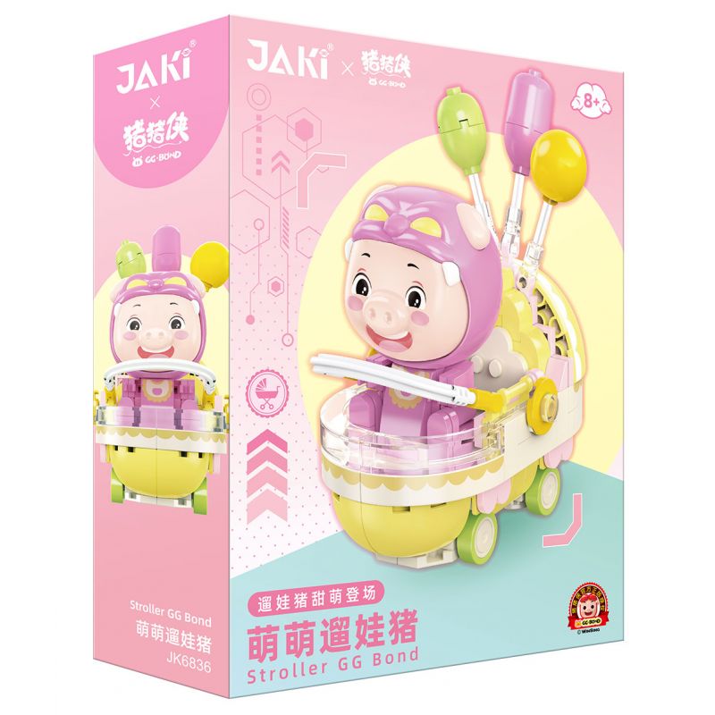 JAKI JK6836 6836 PIG MAN CUTE CAR TEAM CHÚ HEO CON ĐÁNG YÊU ĐI DẠO bộ đồ chơi xếp lắp ráp ghép mô hình Movie & Game STROLLER GG BOND Phim Và Trò Chơi