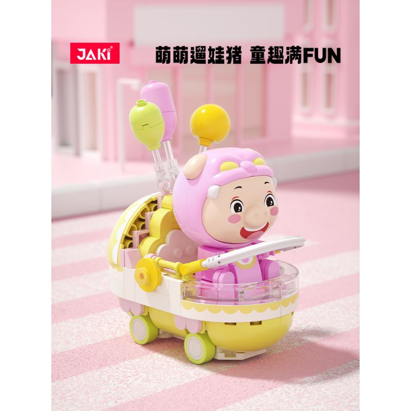 JAKI JK6836 6836 PIG MAN CUTE CAR TEAM CHÚ HEO CON ĐÁNG YÊU ĐI DẠO bộ đồ chơi xếp lắp ráp ghép mô hình Movie & Game STROLLER GG BOND Phim Và Trò Chơi