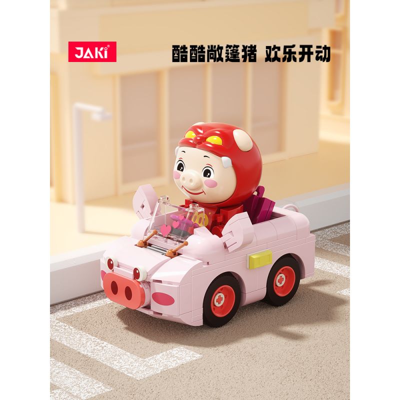 JAKI JK6837 6837 ĐỘI XE DỄ THƯƠNG PIGMAN CHÚ LỢN MUI TRẦN TUYỆT VỜI bộ đồ chơi xếp lắp ráp ghép mô hình Movie & Game CONVERTIBLE GG BOND Phim Và Trò Chơi