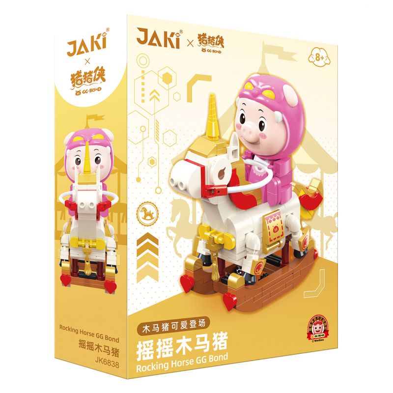 JAKI JK6838 6838 ĐỘI XE DỄ THƯƠNG PIG MAN CHÚ NGỰA BẬP BÊNH bộ đồ chơi xếp lắp ráp ghép mô hình Movie & Game ROCKING HORSE GG BOND Phim Và Trò Chơi