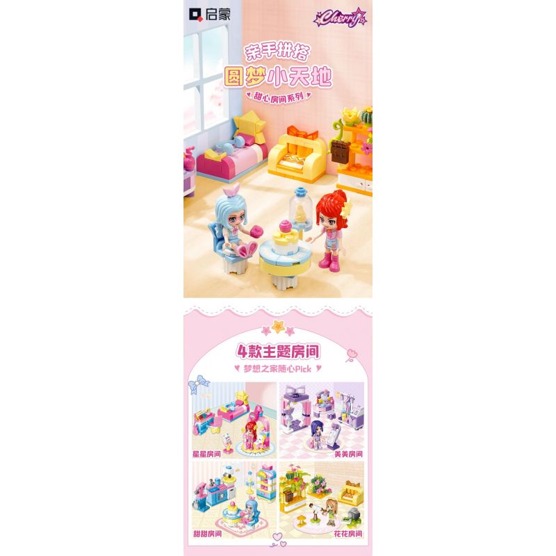 QMAN ENLIGHTEN KEEPPLEY 31019-2 PHÒNG NGƯỜI YÊU MEIMEI bộ đồ chơi xếp lắp ráp ghép mô hình Girl CHERRY Con Gái