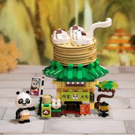 PANTASY 86505 CẢNH PHỐ NHỎ KUNG FU PANDA CỬA HÀNG ABAO bộ đồ chơi xếp lắp ráp ghép mô hình Movie & Game Phim Và Trò Chơi 300 khối