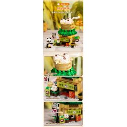 PANTASY 86505 CẢNH PHỐ NHỎ KUNG FU PANDA CỬA HÀNG ABAO bộ đồ chơi xếp lắp ráp ghép mô hình Movie & Game Phim Và Trò Chơi 300 khối