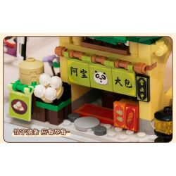 PANTASY 86505 CẢNH PHỐ NHỎ KUNG FU PANDA CỬA HÀNG ABAO bộ đồ chơi xếp lắp ráp ghép mô hình Movie & Game Phim Và Trò Chơi 300 khối