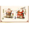 PANTASY 86506 CẢNH PHỐ NHỎ KUNG FU PANDA CỬA HÀNG MÌ XIAO ZHEN bộ đồ chơi xếp lắp ráp ghép mô hình Movie & Game Phim Và Trò Chơi 300 khối