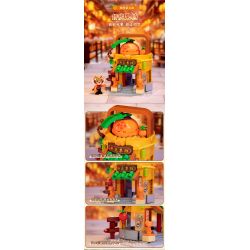 PANTASY 86508 CẢNH PHỐ NHỎ KUNG FU PANDA QUẦY TRÁI CÂY HỔ bộ đồ chơi xếp lắp ráp ghép mô hình Movie & Game Phim Và Trò Chơi 300 khối