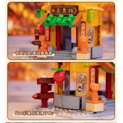 PANTASY 86508 CẢNH PHỐ NHỎ KUNG FU PANDA QUẦY TRÁI CÂY HỔ bộ đồ chơi xếp lắp ráp ghép mô hình Movie & Game Phim Và Trò Chơi 300 khối