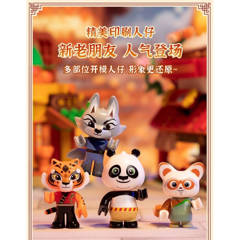 PANTASY 86508 CẢNH PHỐ NHỎ KUNG FU PANDA QUẦY TRÁI CÂY HỔ bộ đồ chơi xếp lắp ráp ghép mô hình Movie & Game Phim Và Trò Chơi 300 khối