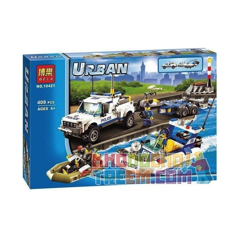 NOT Lego POLICE PATROL 60045 Bela 10421 Lari 10421 xếp lắp ráp ghép mô hình  CẢNH