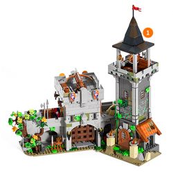 LUMIBRICKS FUNWHOLE F9027 9027 THÁP CANH THỜI TRUNG CỔ bộ đồ chơi xếp lắp ráp ghép mô hình Medieval Castle MEDIEVAL WATCHTOWER Chiến Tranh Trung Cổ 1625 khối