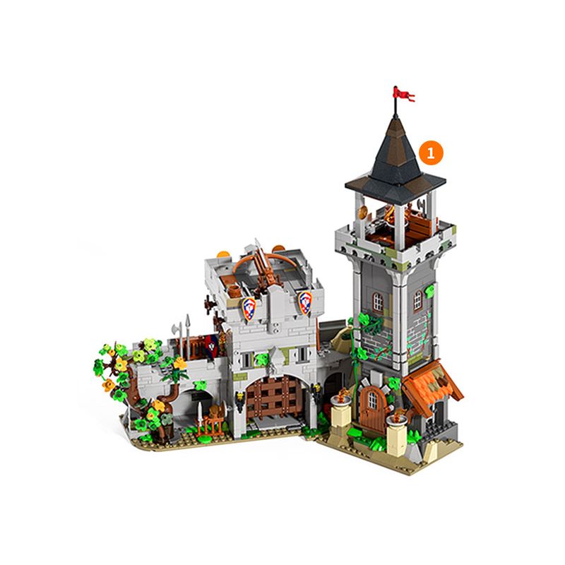 FUNWHOLE F9207 9207 non Lego THÁP CANH THỜI TRUNG CỔ bộ đồ chơi xếp lắp ráp ghép mô hình Medieval Castle MEDIEVAL WATCHTOWER Chiến Tranh Trung Cổ 1625 khối