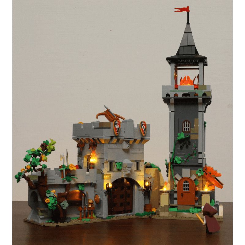 LUMIBRICKS FUNWHOLE F9027 9027 THÁP CANH THỜI TRUNG CỔ bộ đồ chơi xếp lắp ráp ghép mô hình Medieval Castle MEDIEVAL WATCHTOWER Chiến Tranh Trung Cổ 1625 khối