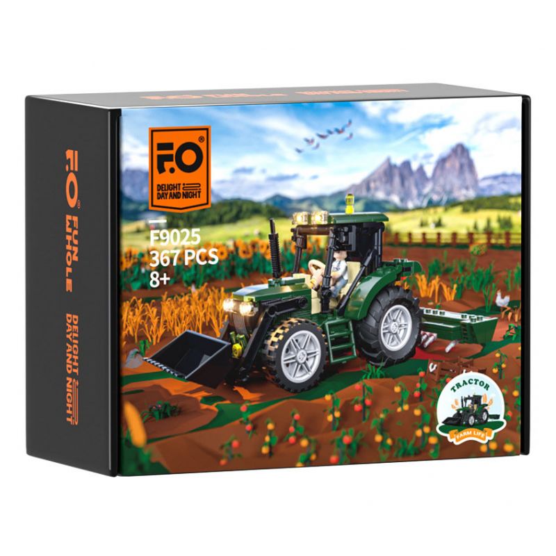 LUMIBRICKS FUNWHOLE F9205 9205 MÁY KÉO bộ đồ chơi xếp lắp ráp ghép mô hình City Thành Phố 367 khối