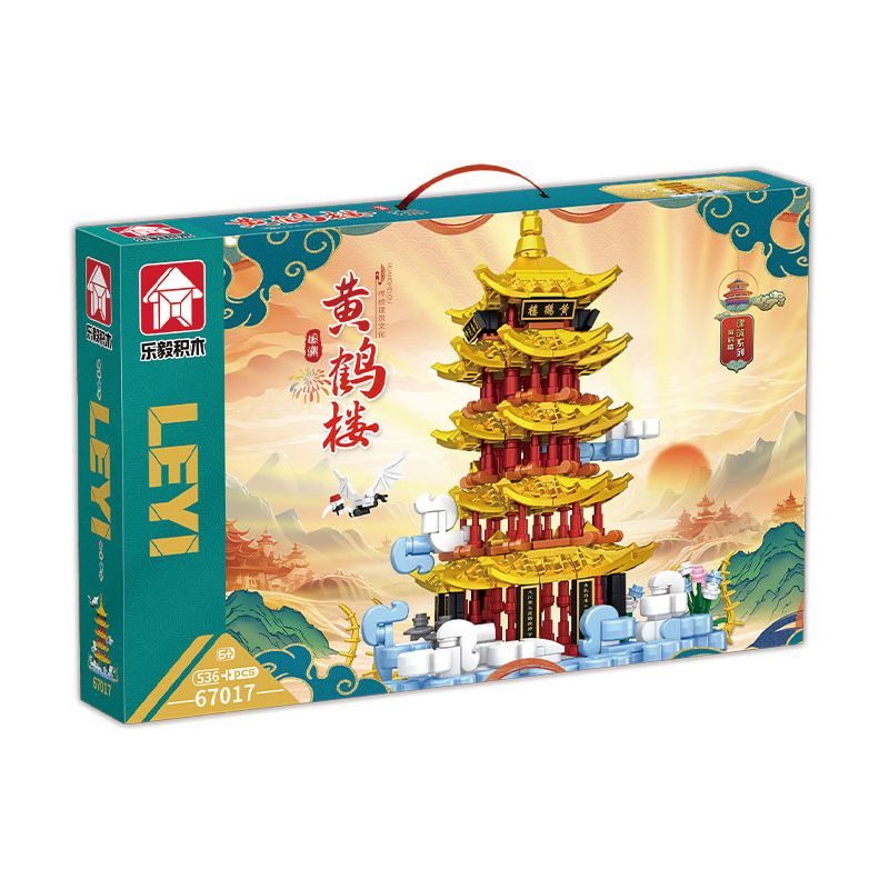 LE YI 67017 THÁP HẠC VÀNG bộ đồ chơi xếp lắp ráp ghép mô hình Architecture Công Trình Kiến Trúc 536 khối