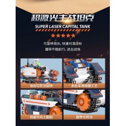 JAKI JK8560 8560 CHIẾN TRƯỜNG XE TĂNG CHÍNH SUPER LASER bộ đồ chơi xếp lắp ráp ghép mô hình Military Army SUPER LASER CAPITAL TANK Quân Sự Bộ Đội