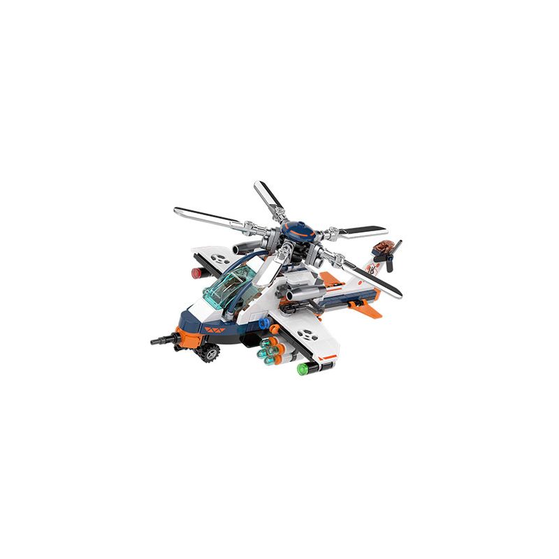 JAKI JK8561 8561 non Lego CHIẾN TRƯỜNG MÁY BAY TRỰC THĂNG HYPER PULSE bộ đồ chơi xếp lắp ráp ghép mô hình Military Army SUPER PULSE HELICOPTER Quân Sự Bộ Đội