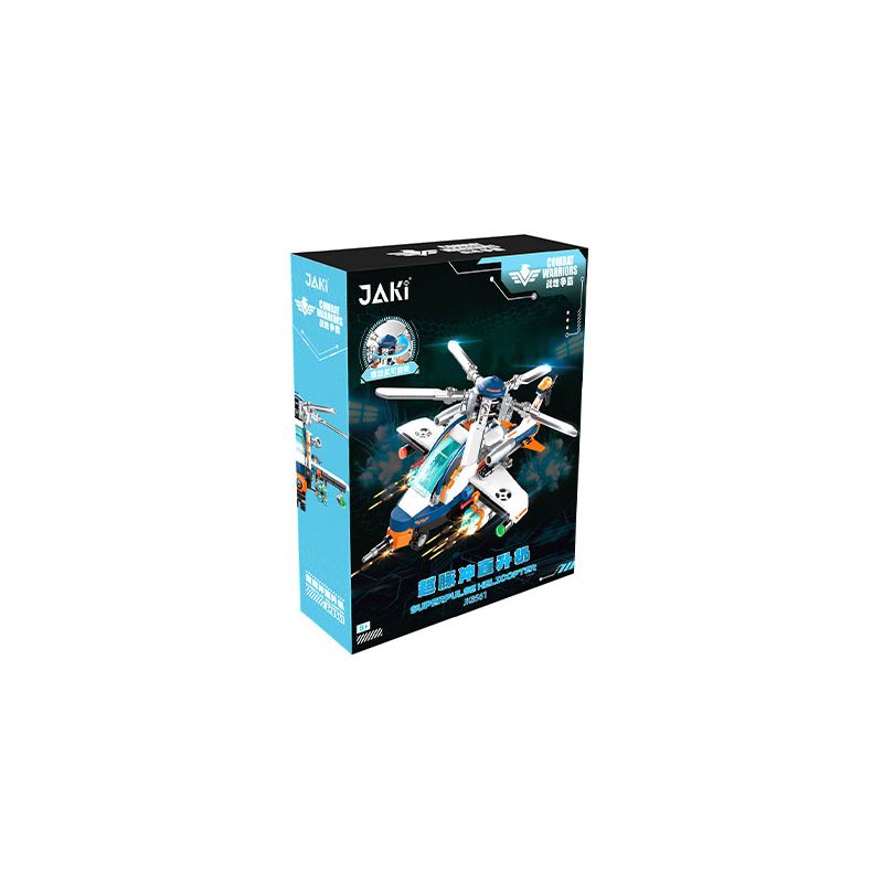 JAKI JK8561 8561 CHIẾN TRƯỜNG MÁY BAY TRỰC THĂNG HYPER PULSE bộ đồ chơi xếp lắp ráp ghép mô hình Military Army SUPER PULSE HELICOPTER Quân Sự Bộ Đội