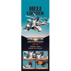 JAKI JK8561 8561 CHIẾN TRƯỜNG MÁY BAY TRỰC THĂNG HYPER PULSE bộ đồ chơi xếp lắp ráp ghép mô hình Military Army SUPER PULSE HELICOPTER Quân Sự Bộ Đội