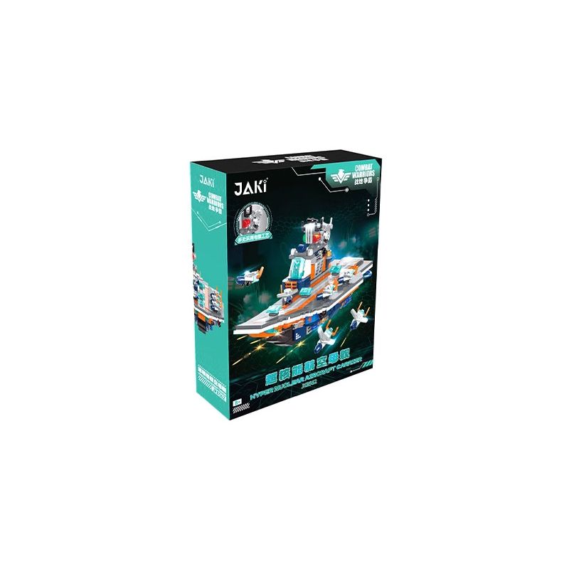 JAKI JK8562 8562 CHIẾN TRƯỜNG SIÊU TÀU SÂN BAY HẠT NHÂN bộ đồ chơi xếp lắp ráp ghép mô hình Military Army HYPER NUCLEAR AIRCRAFT CARRIER Quân Sự Bộ Đội