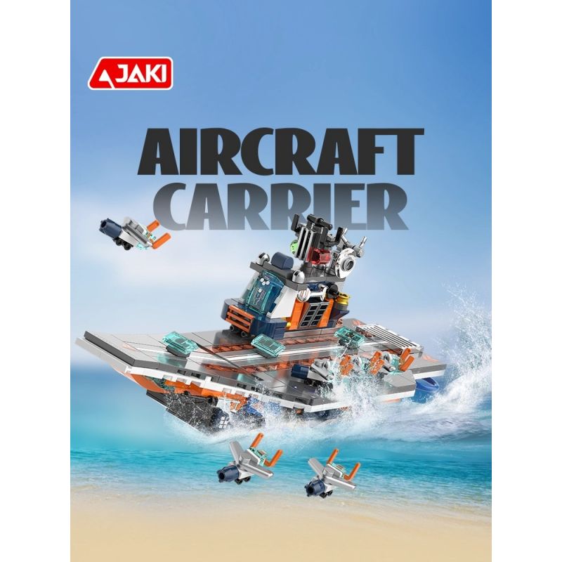 JAKI JK8562 8562 CHIẾN TRƯỜNG SIÊU TÀU SÂN BAY HẠT NHÂN bộ đồ chơi xếp lắp ráp ghép mô hình Military Army HYPER NUCLEAR AIRCRAFT CARRIER Quân Sự Bộ Đội
