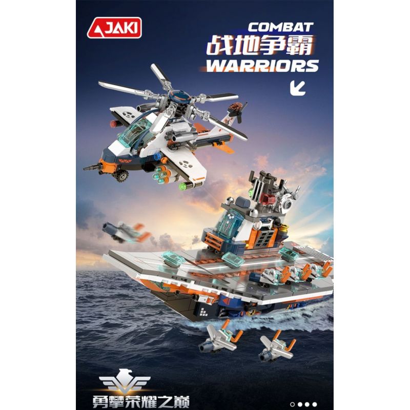 JAKI JK8562 8562 CHIẾN TRƯỜNG SIÊU TÀU SÂN BAY HẠT NHÂN bộ đồ chơi xếp lắp ráp ghép mô hình Military Army HYPER NUCLEAR AIRCRAFT CARRIER Quân Sự Bộ Đội