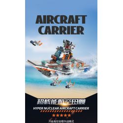 JAKI JK8562 8562 CHIẾN TRƯỜNG SIÊU TÀU SÂN BAY HẠT NHÂN bộ đồ chơi xếp lắp ráp ghép mô hình Military Army HYPER NUCLEAR AIRCRAFT CARRIER Quân Sự Bộ Đội