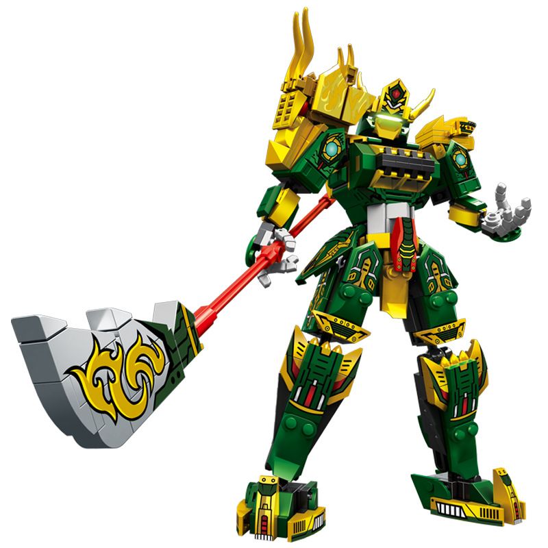 PINDA P2001 2001 non Lego CƠ GIÁP TAM QUỐC QUAN VŨ bộ đồ chơi xếp lắp ráp ghép mô hình CHINOISERIE MECHA 464 khối