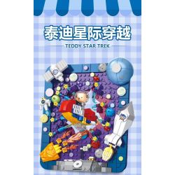 INBRIXX 881506 GẤU BÔNG TEDDY GIỮA CÁC VÌ SAO bộ đồ chơi xếp lắp ráp ghép mô hình TEDDY STAR TREK