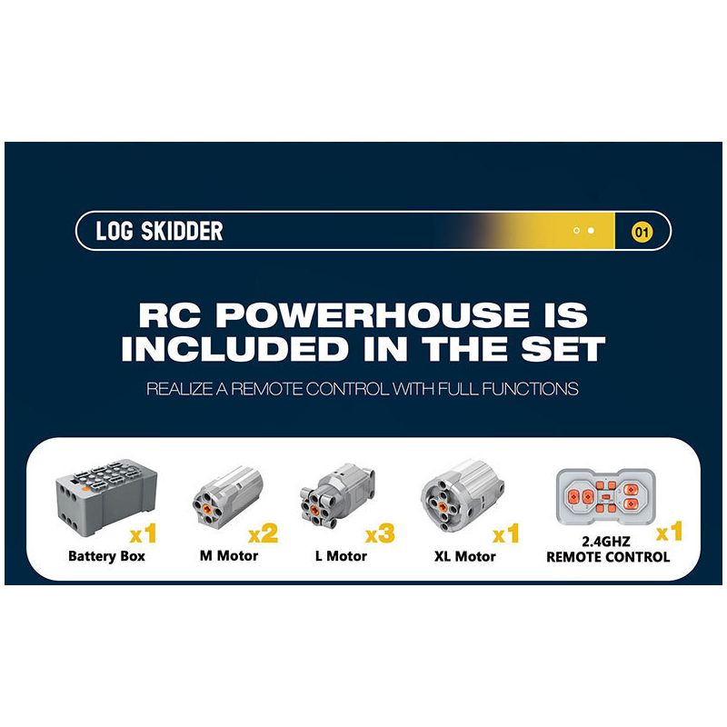 REOBRIX 22027 MÁY KÉO TRƯỢT bộ đồ chơi xếp lắp ráp ghép mô hình Technic LOG SKIDDER Kỹ Thuật Công Nghệ Cao Mô Hình Phương Tiện 1741 khối