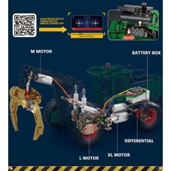 REOBRIX 22027 MÁY KÉO TRƯỢT bộ đồ chơi xếp lắp ráp ghép mô hình Technic LOG SKIDDER Kỹ Thuật Công Nghệ Cao Mô Hình Phương Tiện 1741 khối