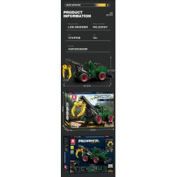 REOBRIX 22027 MÁY KÉO TRƯỢT bộ đồ chơi xếp lắp ráp ghép mô hình Technic LOG SKIDDER Kỹ Thuật Công Nghệ Cao Mô Hình Phương Tiện 1741 khối