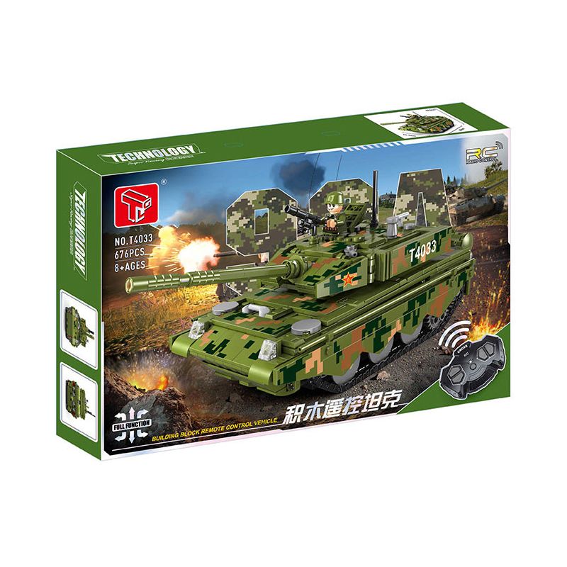 TYGOLL T4033 4033 BÌNH ĐIỀU KHIỂN TỪ XA 99A bộ đồ chơi xếp lắp ráp ghép mô hình Military Army Quân Sự Bộ Đội 676 khối