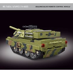 TYGOLL T4034 4034 XE TĂNG ĐIỀU KHIỂN TỪ XA M1A2 bộ đồ chơi xếp lắp ráp ghép mô hình Military Army Quân Sự Bộ Đội 676 khối