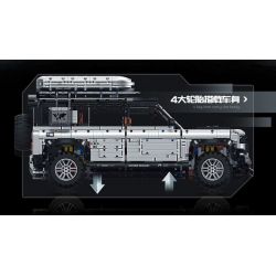 GULY 10620 LAND ROVER DEFENDER 110 XE ĐỊA HÌNH 1:8 tỷ lệ 1:8 bộ đồ chơi xếp lắp ráp ghép mô hình Technic WEISHI-110 OFF-ROAD Kỹ Thuật Công Nghệ Cao Mô Hình Phương Tiện 5268 khối