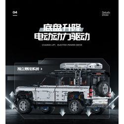 GULY 10620 LAND ROVER DEFENDER 110 XE ĐỊA HÌNH 1:8 tỷ lệ 1:8 bộ đồ chơi xếp lắp ráp ghép mô hình Technic WEISHI-110 OFF-ROAD Kỹ Thuật Công Nghệ Cao Mô Hình Phương Tiện 5268 khối