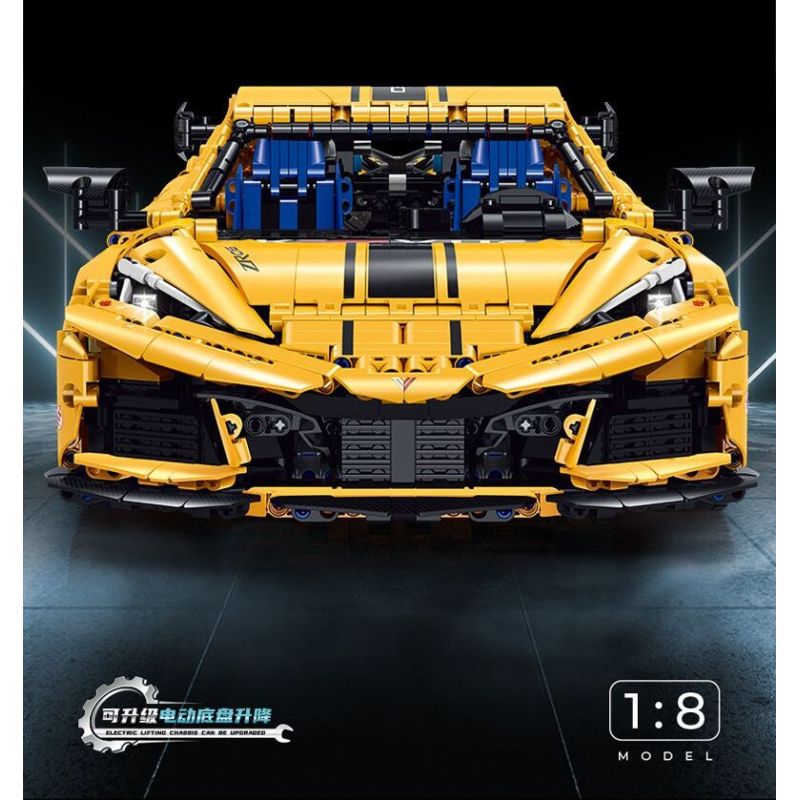 GULY 10622 TÀU HỘ TỐNG 1:8 tỷ lệ 1:8 bộ đồ chơi xếp lắp ráp ghép mô hình Technic KERVTTE SPORTCAR Kỹ Thuật Công Nghệ Cao Mô Hình Phương Tiện 3788 khối