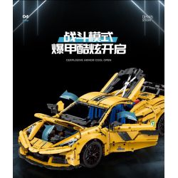GULY 10622 TÀU HỘ TỐNG 1:8 tỷ lệ 1:8 bộ đồ chơi xếp lắp ráp ghép mô hình Technic KERVTTE SPORTCAR Kỹ Thuật Công Nghệ Cao Mô Hình Phương Tiện 3788 khối