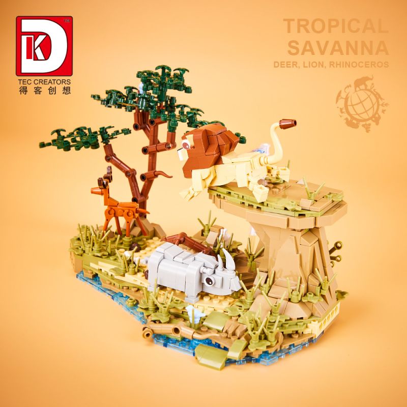DK 6025 XAVAN bộ đồ chơi xếp lắp ráp ghép mô hình TROPICAL SAVANNA FOREST 755 khối