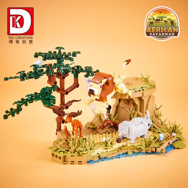 DK 6025 XAVAN bộ đồ chơi xếp lắp ráp ghép mô hình TROPICAL SAVANNA FOREST 755 khối