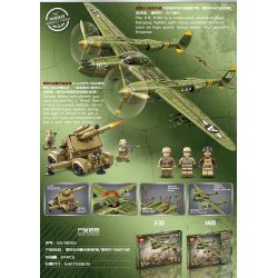 AMERICAN LEAGUE 98301 PHÁO PHÒNG KHÔNG 88MM CỦA ĐỨC TIÊM KÍCH P-38 MỸ bộ đồ chơi xếp lắp ráp ghép mô hình Military Army Quân Sự Bộ Đội