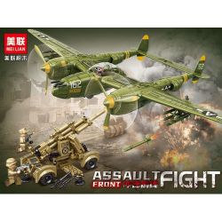 AMERICAN LEAGUE 98301 PHÁO PHÒNG KHÔNG 88MM CỦA ĐỨC TIÊM KÍCH P-38 MỸ bộ đồ chơi xếp lắp ráp ghép mô hình Military Army Quân Sự Bộ Đội