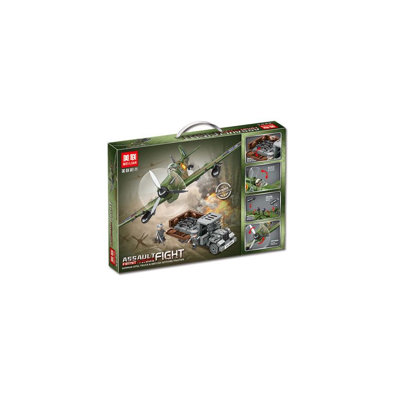 AMERICAN LEAGUE 98302 XE TẢI OPEL CỦA ĐỨC TIÊM KÍCH SPITFIRE ANH bộ đồ chơi xếp lắp ráp ghép mô hình Military Army Quân Sự Bộ Đội