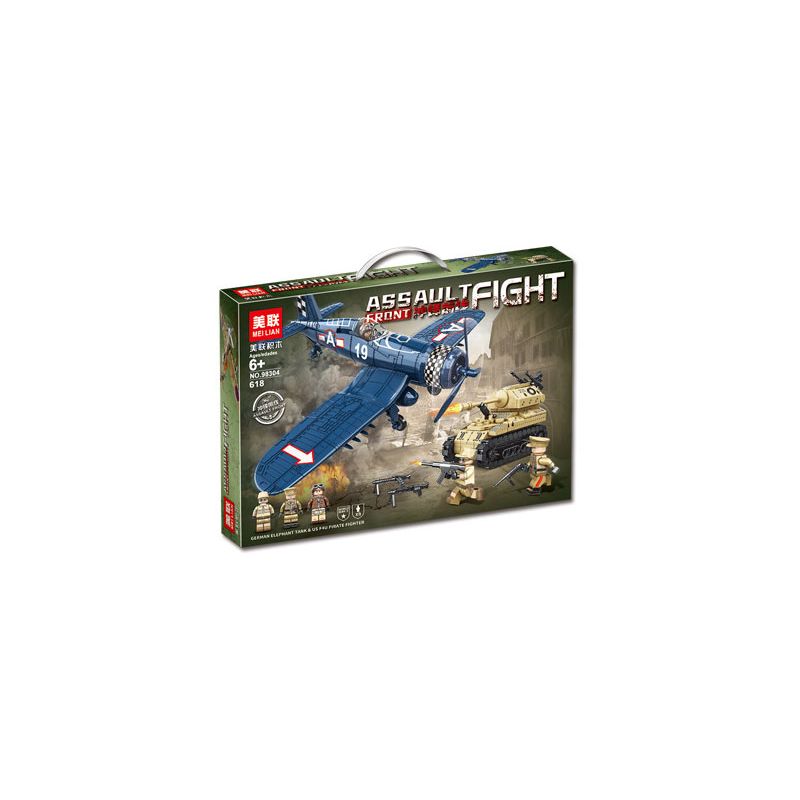 AMERICAN LEAGUE 98304 TIẾN RA PHÍA TRƯỚC XE TĂNG ELEPHANT CỦA ĐỨC MÁY BAY CHIẾN ĐẤU F4U CORSAIR MỸ bộ đồ chơi xếp lắp ráp ghép mô hình Military Army Quân Sự Bộ Đội