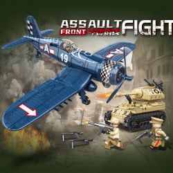 AMERICAN LEAGUE 98304 TIẾN RA PHÍA TRƯỚC XE TĂNG ELEPHANT CỦA ĐỨC MÁY BAY CHIẾN ĐẤU F4U CORSAIR MỸ bộ đồ chơi xếp lắp ráp ghép mô hình Military Army Quân Sự Bộ Đội