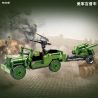AMERICAN LEAGUE 98306 TIẾN RA TIỀN TUYẾN XE JEEP CỦA QUÂN ĐỘI MỸ MÁY BAY CHIẾN ĐẤU P51 MUSTANG bộ đồ chơi xếp lắp ráp ghép mô hình Military Army Quân Sự Bộ Đội