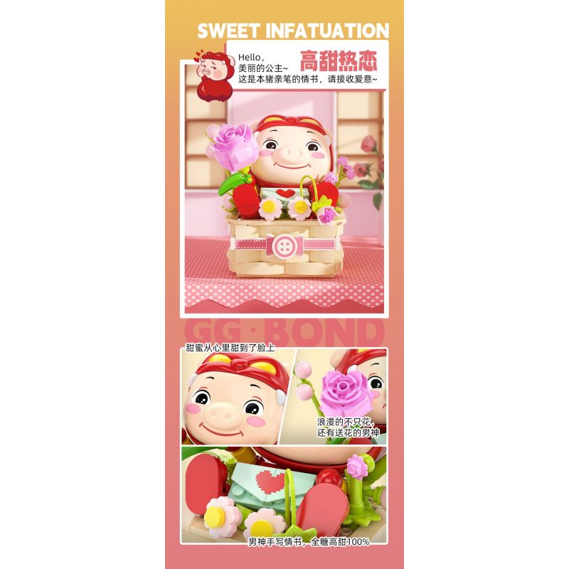 JAKI JK6850 6850 NGƯỜI HỢI TÌNH YÊU NGỌT NGÀO VÀ NỒNG NÀN bộ đồ chơi xếp lắp ráp ghép mô hình Movie & Game GGBOND SWEET INFATUATION Phim Và Trò Chơi